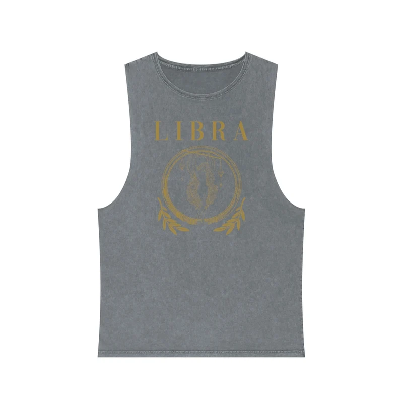 Unisex Libra Stonewash Tank Top