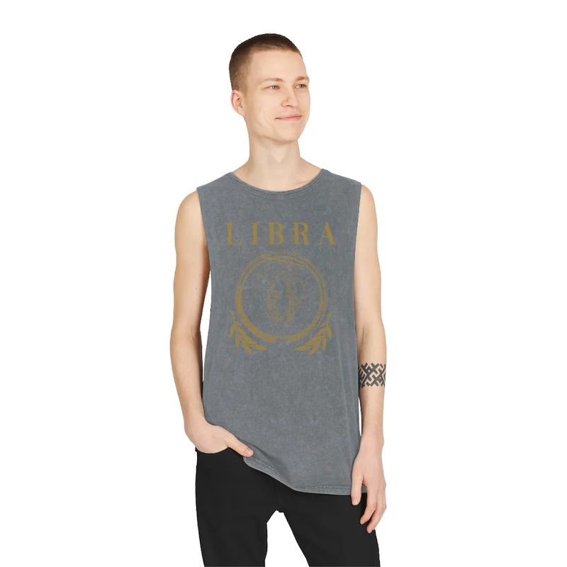 Unisex Libra Stonewash Tank Top