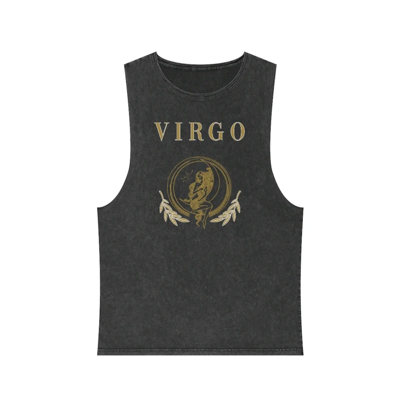 Unisex Virgo Stonewash Tank Top - Runs Small *