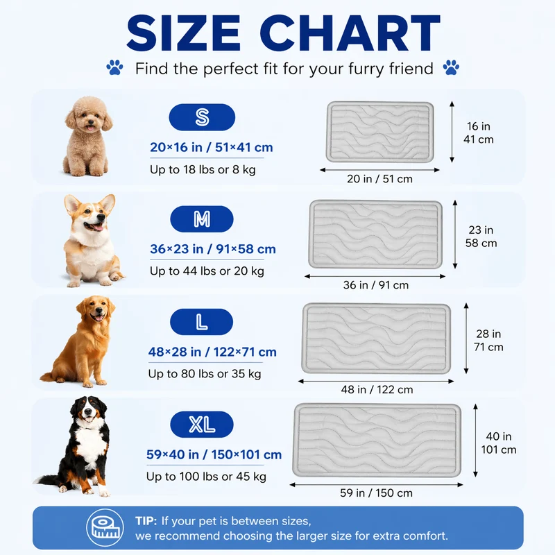 Dual-Side Cooling Dog Mat