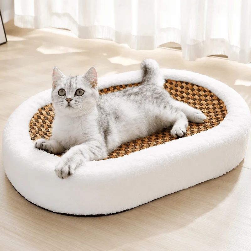 Scratch Lounge – Soft Plush Lounge Bed for Indoor Cats