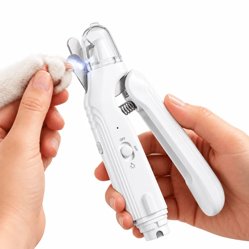 2-in-1 Pet Nail Trimmer & Grinder with LED Light