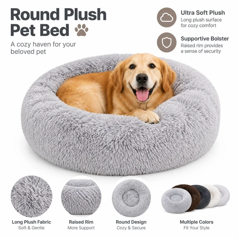Cloud Calming Donut Bed - Anxiety Relieving Dog Bed