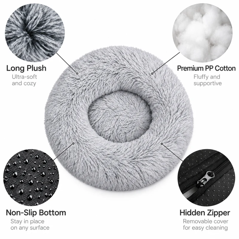 Cloud Calming Donut Bed - Anxiety Relieving Dog Bed