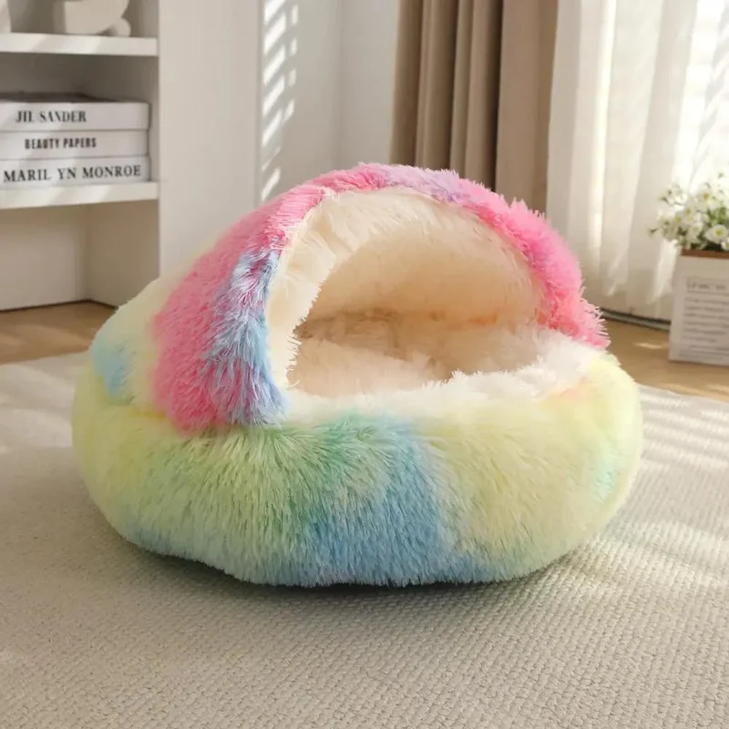 Calming Cowry Pet Bed – Cozy Anti-Anxiety Dog & Cat Bed