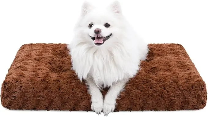 Washable Plush Dog Bed – Anti-Slip Crate Mat