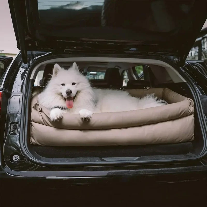 Dog Car Seat Bed – Faux Leather Booster for Medium & Large Dogs