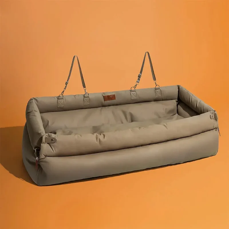 Dog Car Seat Bed – Faux Leather Booster for Medium & Large Dogs