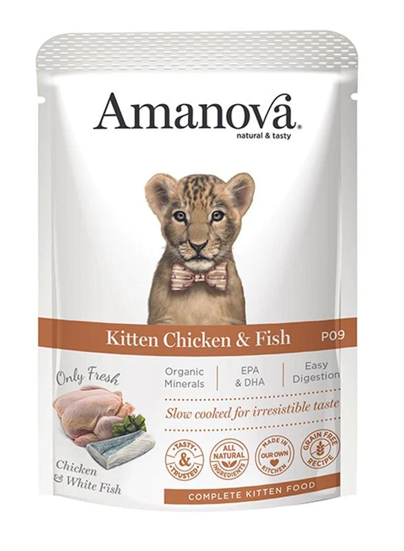 Amanova Cibo Per Gatto Pouch Kitten Chicken 85G