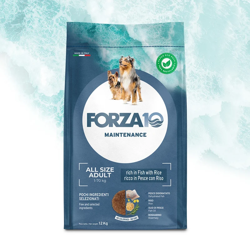 Forza 10 Cane Adult All Size Maintenance Ricco In Pesce Con Riso