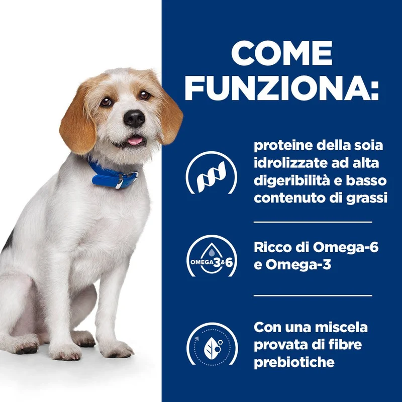 Hill's Prescription Diet z/d Low Fat alimento per cani all'idrolizzato di soia