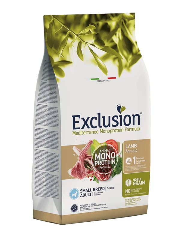 Exclusion Mediterraneo Monoprotein Noble Grain Cane Adult Lamb Small Conf. 7 Kg