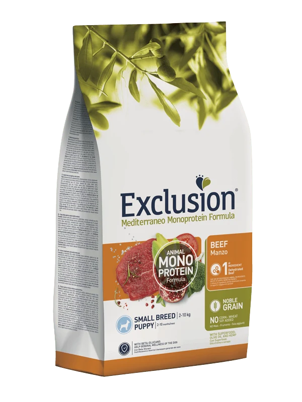 Exclusion Mediterraneo Monoprotein Noble Grain Cane Puppy Beef Small Conf. 7 Kg