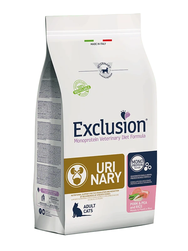 Exclusion Monoprotein Diet Formula Gatto Urinary Pork & Pea And Rice Conf. 1.5 Kg