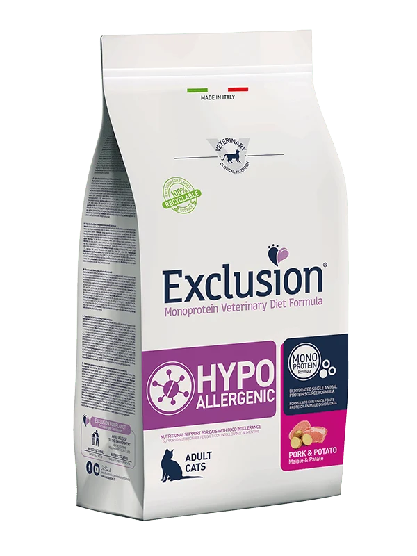 Exclusion Monoprotein Diet Formula Gatto Hypoallergenic Pork & Potato