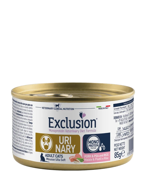 Exclusion Diet Formula Gatto Urinary Stress Pork & Pea And Rice Conf. 85 Gr