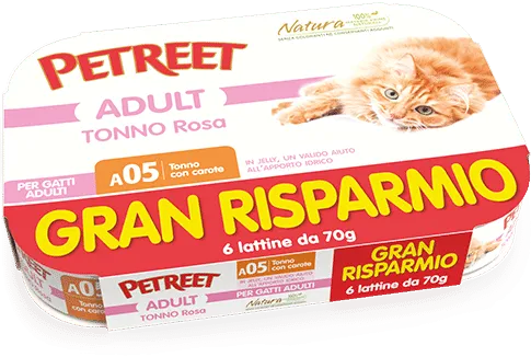 Petreet Natura Multipack 70Gx6 Cibo Unmido Per Gatti
