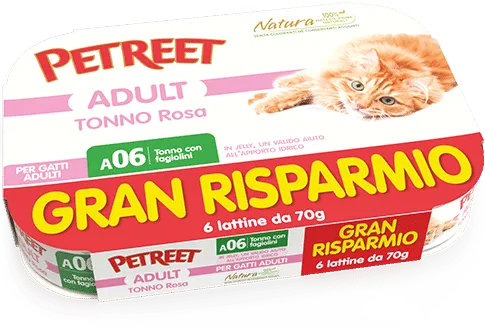 Petreet Natura Multipack 70Gx6 Cibo Unmido Per Gatti