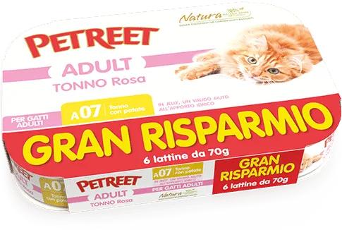 Petreet Natura Multipack 70Gx6 Cibo Unmido Per Gatti