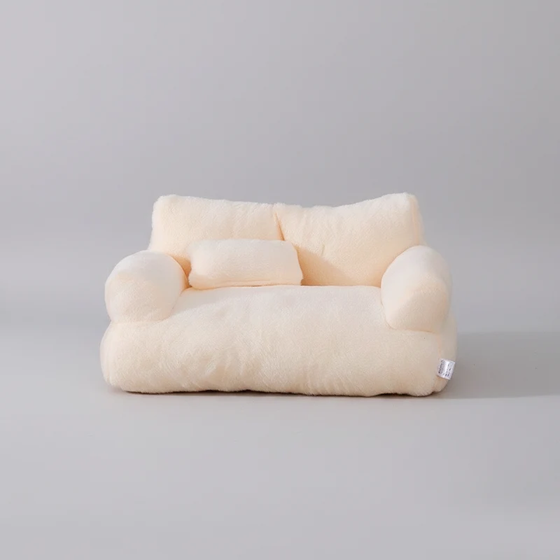 Calming Pet Sofa Soft Relax Zipper Design Cat Couch