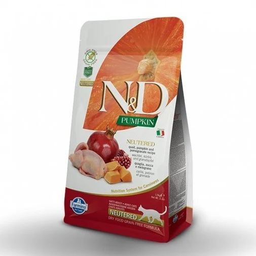 Farmina N&D gatto Pumpkin Quaglia E Melograno Adult Neutered