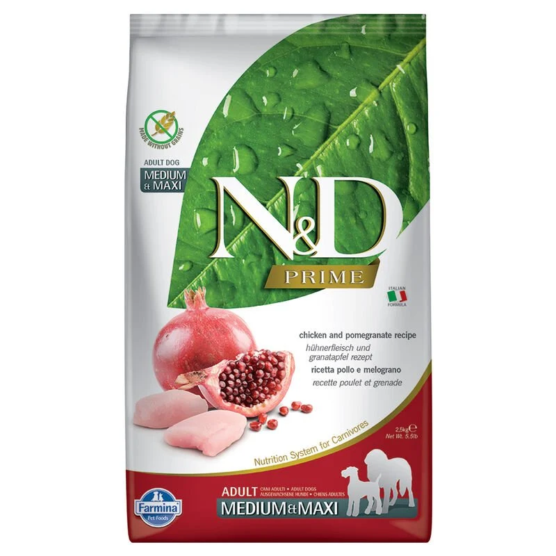 Farmina N&D cane Prime Pollo E Melograno Adult Medium/Maxi 12kg