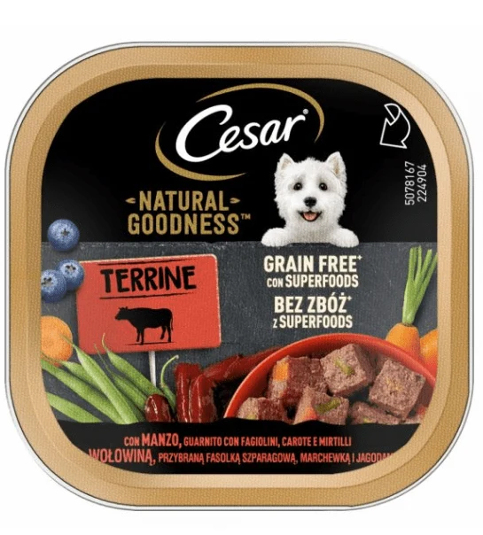 Cesar Natural Goodness Cibo Umido per Cani in Vaschetta da 100g