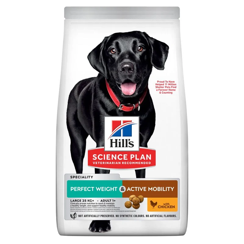Hill's Science Plan PERFECT WEIGHT & ACTIVE MOBILITY LARGE BREED ADULT ALIMENTO PER CANI con POLLO