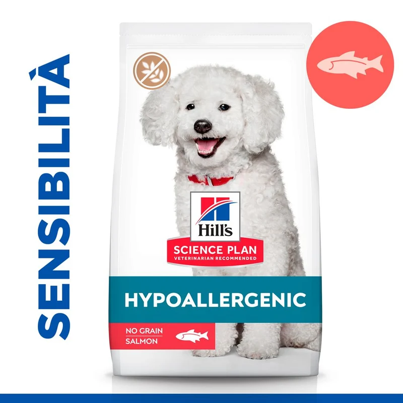 Hill's Science Plan Hypoallergenic Adult Small&Mini alimento secco per cani al Salmone