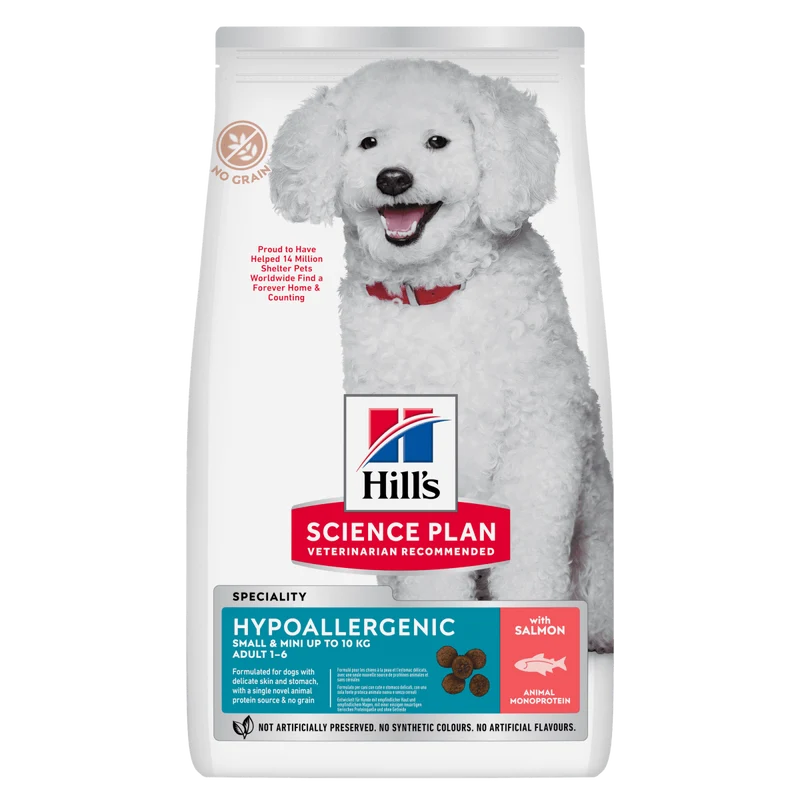 Hill's Science Plan Hypoallergenic Adult Small & Mini cani al Salmone 6 kg