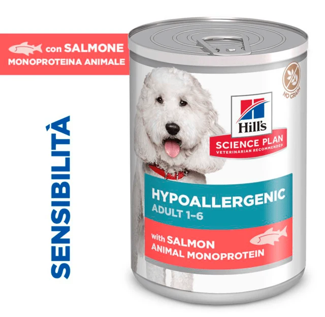 Hill's Science Plan Hypoallergenic Adult alimento per cani con salmone 363gr