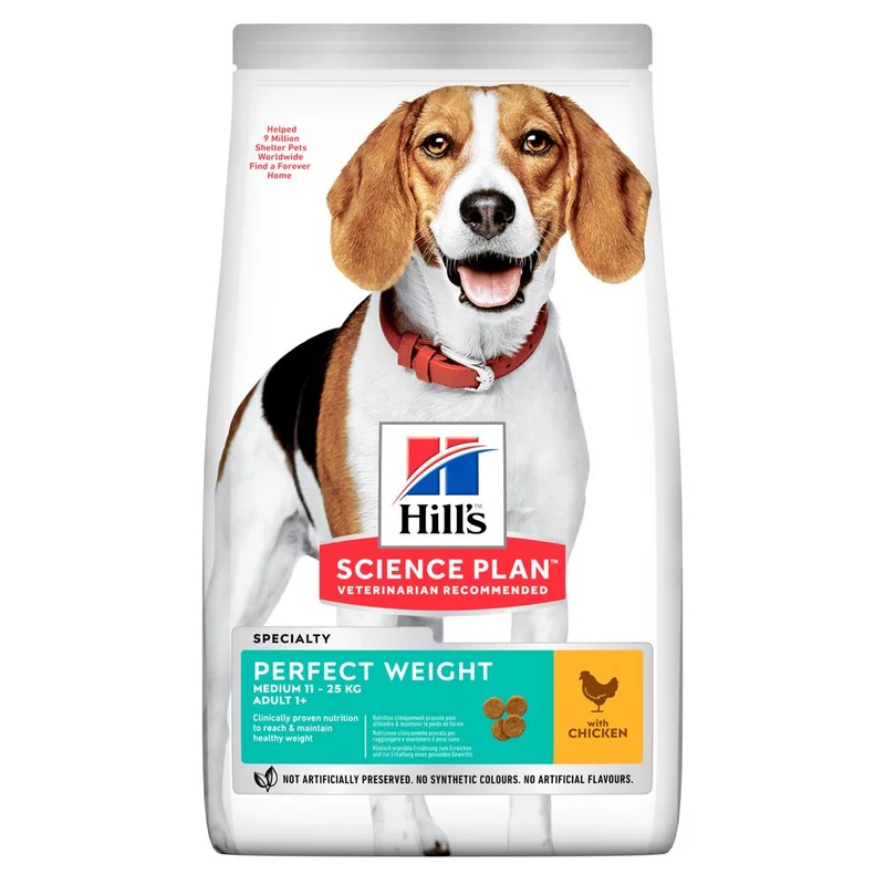 Hill's Science Plan Perfect Weight Medium Alimento per Cani con Pollo
