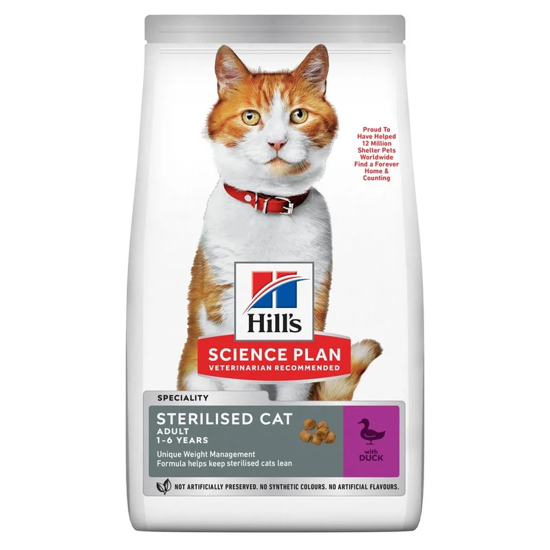Hill's Science Plan STERILISED CAT ADULT ALIMENTO PER GATTI con ANATRA