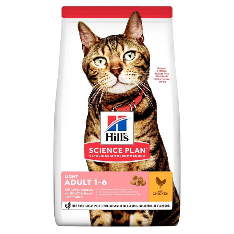 Hill's Science Plan LIGHT ADULT ALIMENTO PER GATTI con POLLO
