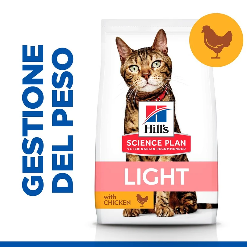 Hill's Science Plan LIGHT ADULT ALIMENTO PER GATTI con POLLO