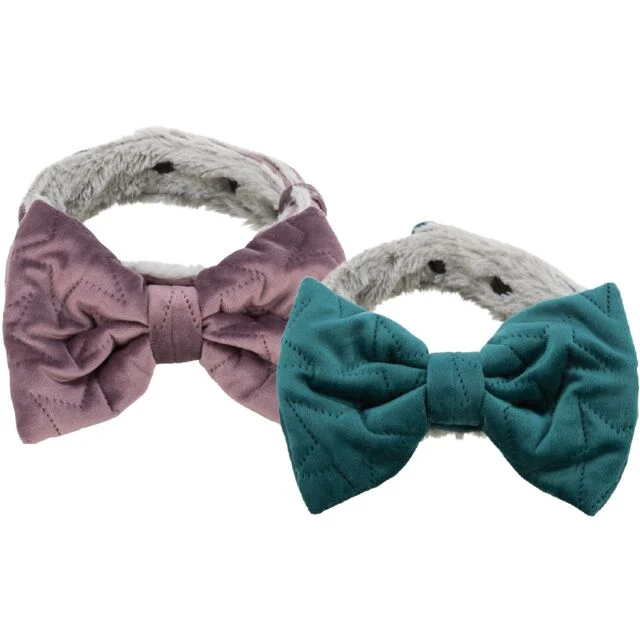 Trixie 8 Collari Con Fiocco In Velluto/Peluche