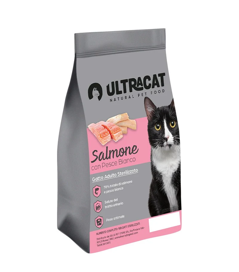 Ultracat Gatto Adulto Sterilizzato Salmone con Pesce Bianco