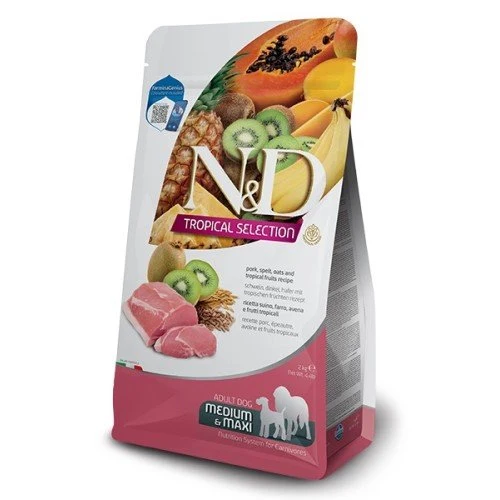 Farmina N&D cane Tropical Adult Medium Maxi Maiale 10kg