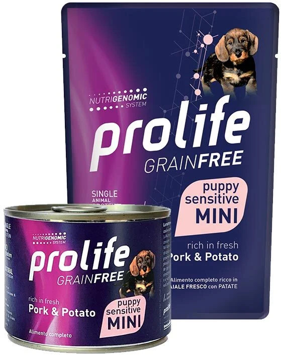 Prolife Dog Sensitive Puppy Pork & Potato Mini – Busta 100G