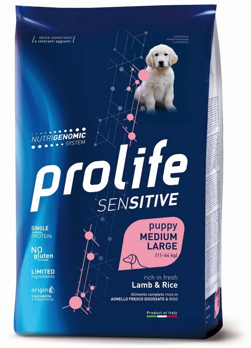 Prolife Cane Sensitive Puppy Lamb & Rice - Medium/Large