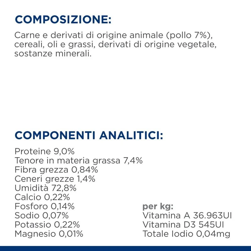 Hill's PRESCRIPTION DIET y/d alimento per gatti con pollo 156g Multipack 24 Pezzi