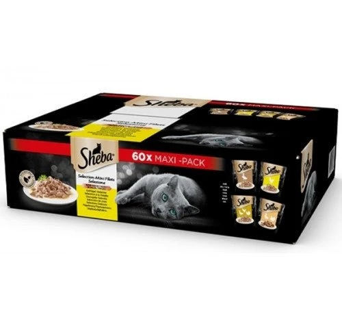 Sheba Selezione In Salsa Con Carne Per Gatti Da 60X85 Gr