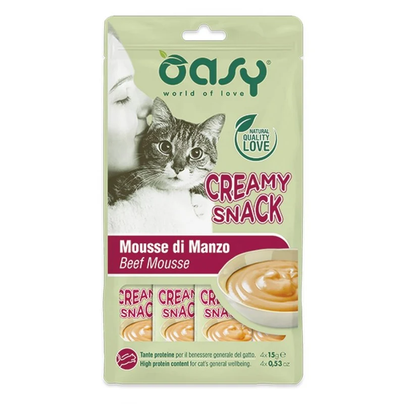 Oasy Gatto Snack Creamy Mousse Cf. (4X15) Gr