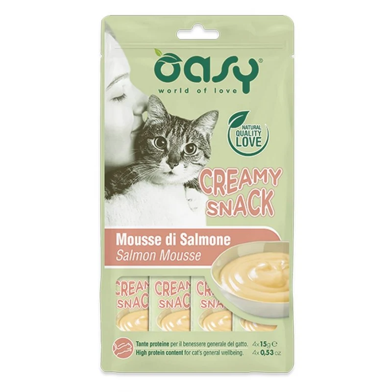 Oasy Gatto Snack Creamy Mousse Cf. (4X15) Gr