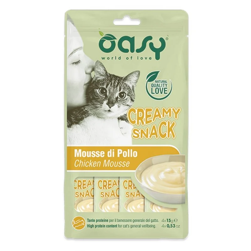 Oasy Gatto Snack Creamy Mousse Cf. (4X15) Gr