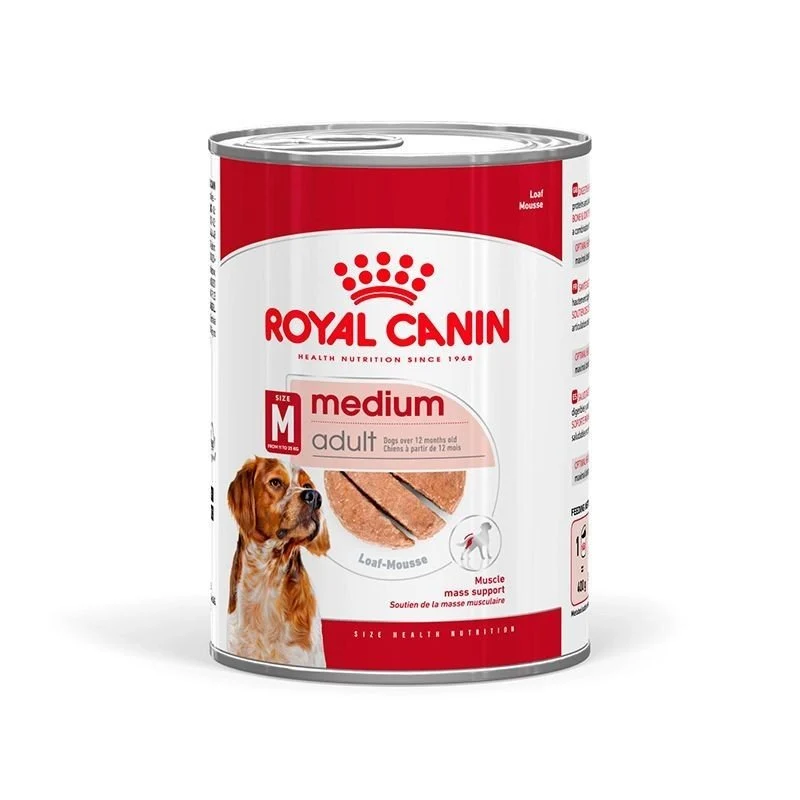 Royal Cane Adult Medium Patè Lattina 410gr
