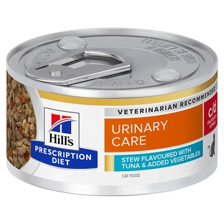 Prescription Diet Cat C/D Multicare Stress Urinary Care Spezzatino Con Tonno E Verdure 82gMultipack 24 Pezzi