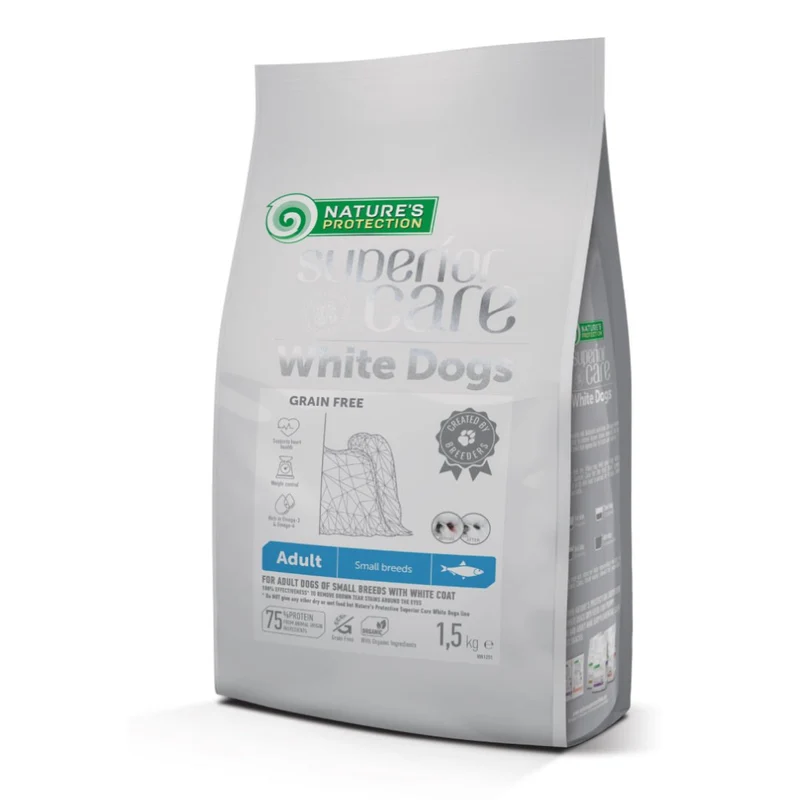 Nature'S Protection White Dogs Adult Small Superior Care Grain Free 10kg