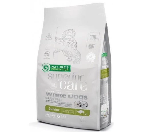 Nature’S Protection Superior Care White Dogs Grain Free Per Cani Junior Mini Con Pesce Bianco 1.5kg