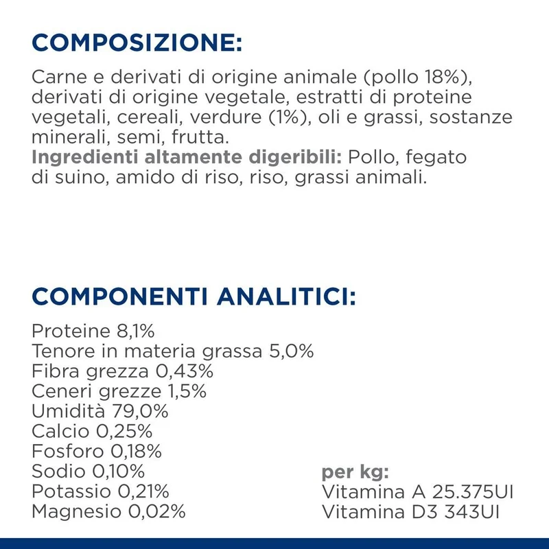 Hill's PRESCRIPTION DIET i/d spezzatino per gatti con pollo e verdure aggiunte 82g Multipack 24 Pezzi